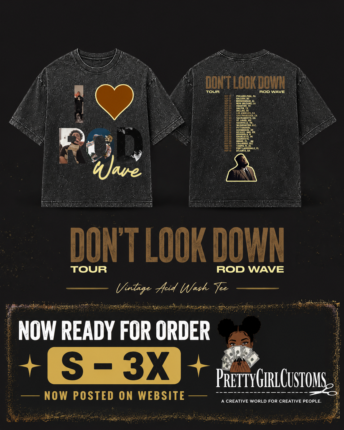 Rod Wave “Don’t Look Down” Tour Shirt