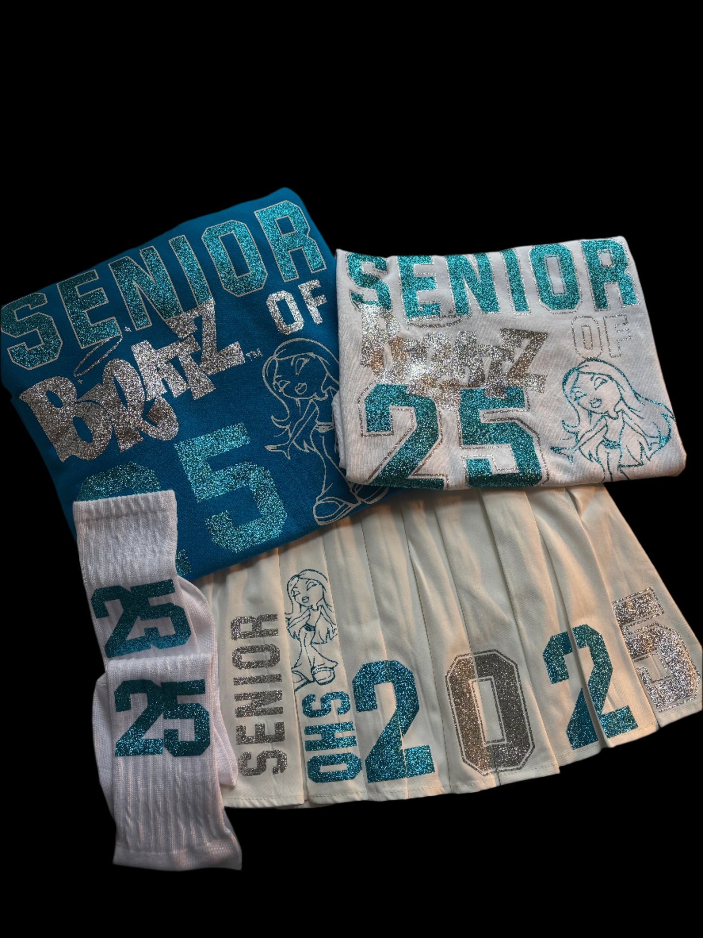 Graduation Senior Outfit Set - Sweater & Skirt , Class of 2024-2025 School Apparels