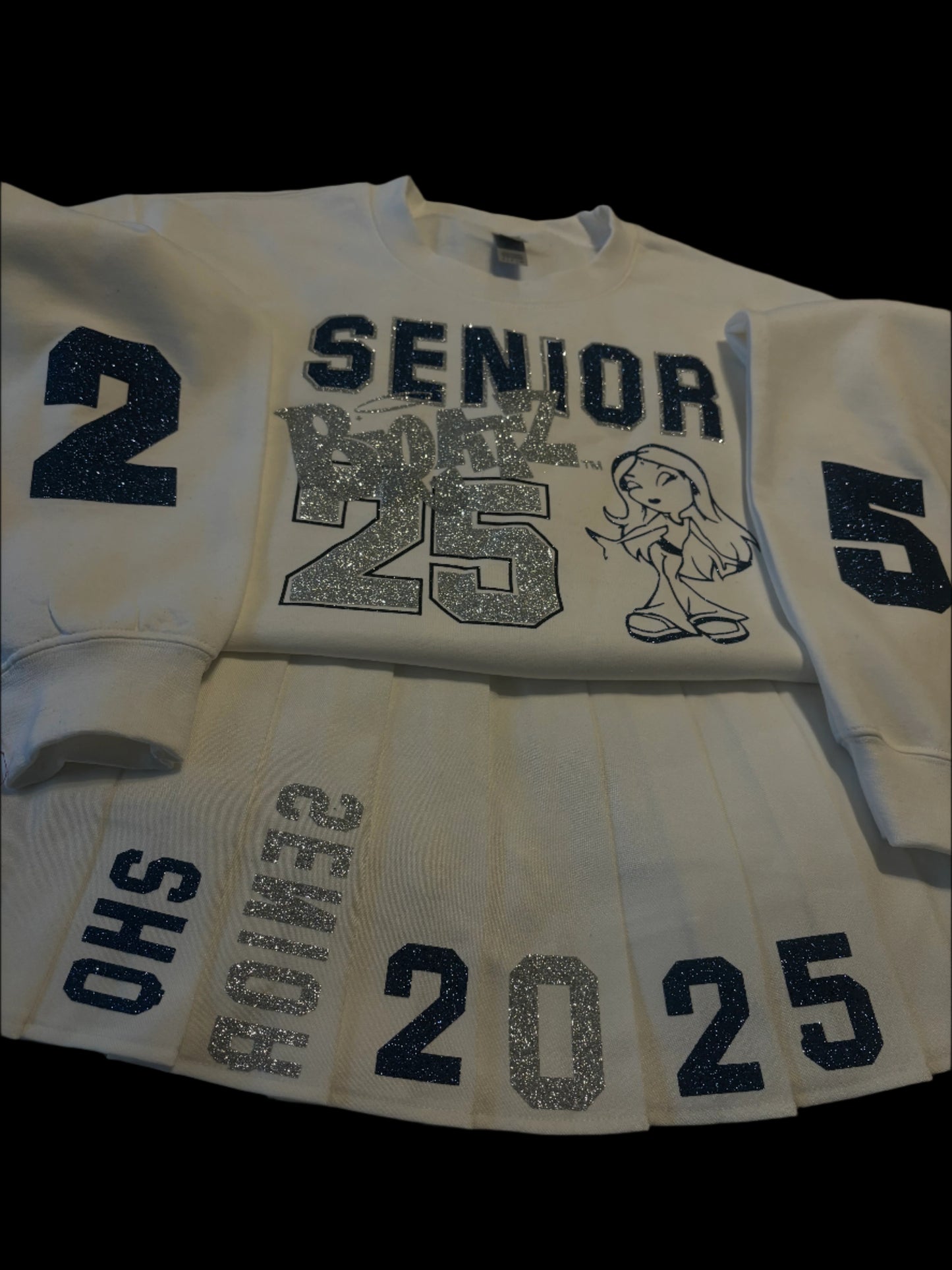 Graduation Senior Outfit Set - Sweater & Skirt , Class of 2024-2025 School Apparels
